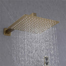 Kit Ducha Inox 20x20 cm Com Desviador Manual Completa Dourado Dc-7017d