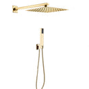 Kit Ducha Inox 20x20 cm Com Desviador Manual Completa Dourado Dc-7017d