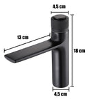 Torneira Pia Cuba Banheiro Monocomando Luxo Preto An-1051a