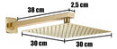 Ducha chuveiro INOX 20cm COM BRAÇO 40cm Dourado