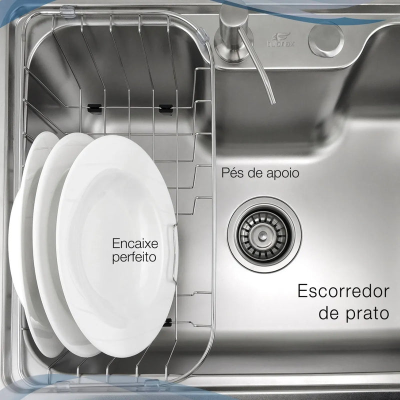 Cuba para pia Gourmet Luxo em aço escovado.