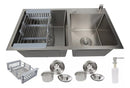 Cuba Gourmet Dupla Quadrada Aço Inox 304 Escovada 78x43cm
